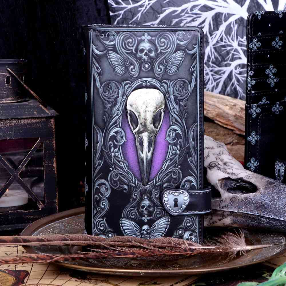 Nemesis Now - Edgar's Raven Portefeuille Femme - Noir/Violet